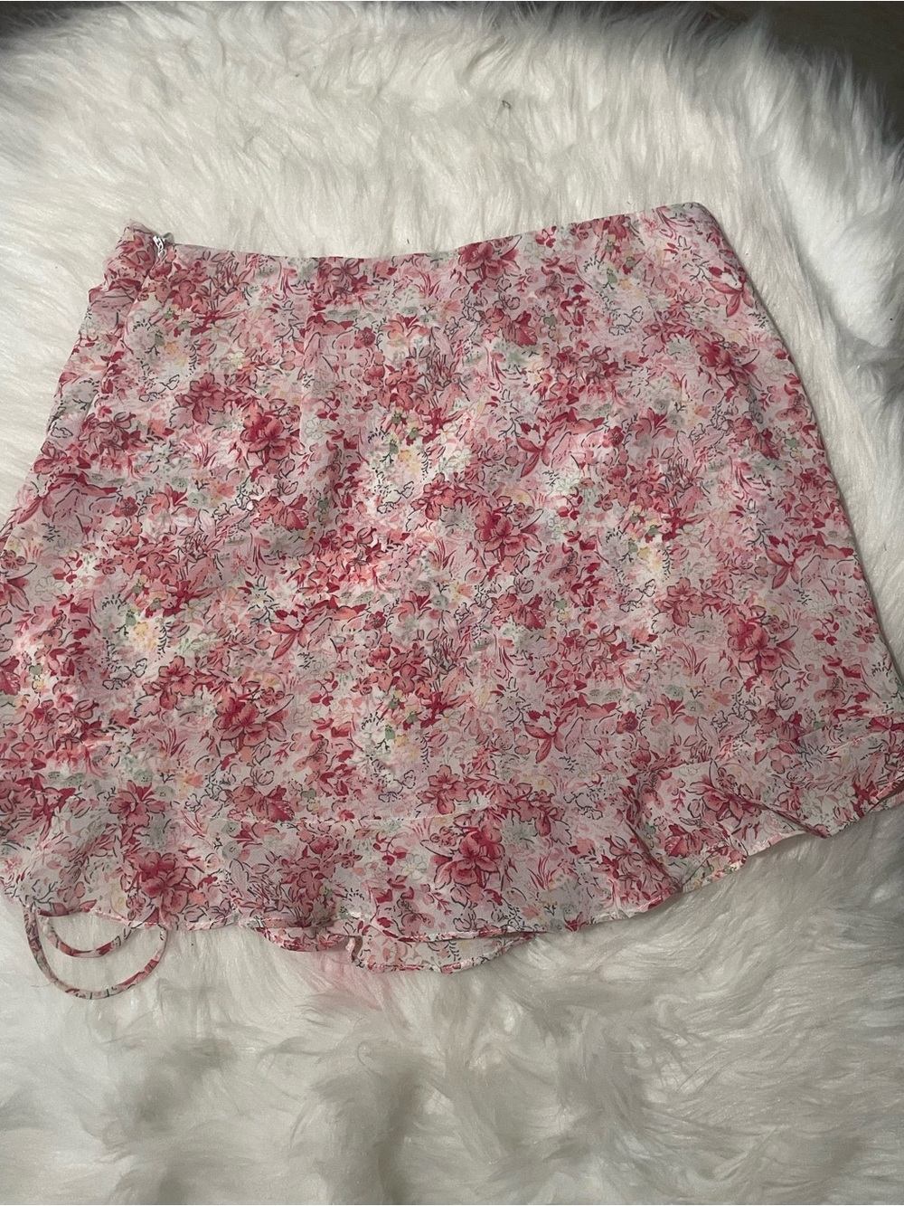 Floral Pink Women's Wrap Skirt